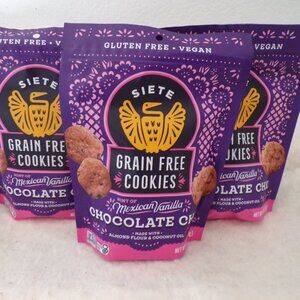 You will receive 3 sealed bags YUMMY Siete grain free cookies. Mexican Vanilla